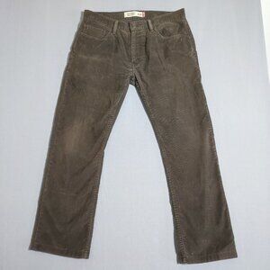 Levi's 514 corduroy pants slim straight men's size W34 brown